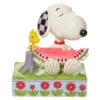 Enesco Jim Shore Peanuts Snoopy & Woodstock Sharing Watermelon Figurine, 4.625"