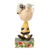 Enesco Jim Shore Peanuts Charlie Brown Walking Snoopy Figurine, 6.1" 2 Enesco Jim Shore Peanuts Charlie Brown Walking Snoopy Figurine, 6.1" -Hallmark Jim Shore Snoopy on Charlie Browns Head Figurine 6016270 01