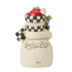 Enesco Jim Shore Mini Snowman With Checkered Hat And Scarf Figurine, 3.54" 5 Enesco Jim Shore Mini Snowman With Checkered Hat And Scarf Figurine, 3.54" -Hallmark Jim Shore Snowman Carrying Holiday Presents Figurine 6012958 02