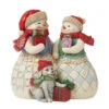 Enesco Jim Shore Snow Couple With Puppy Figurine, 5.12" -Hallmark Jim Shore Snowman Couple Puppy Dog Figurine 6012938 01