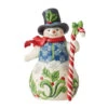 Enesco Jim Shore Snowman With Candy Cane Figurine, 8.7" 2 Enesco Jim Shore Snowman With Candy Cane Figurine, 8.7" -Hallmark Jim Shore Snowman With Candy Cane Figurine 6013686 01