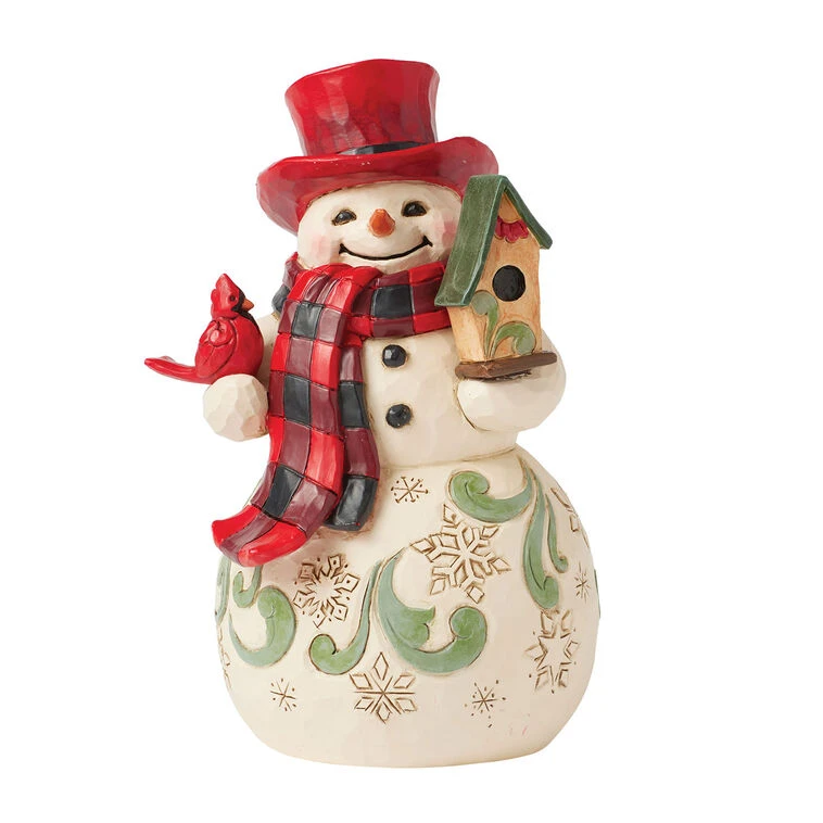 Enesco Jim Shore Heartwood Creek Snowman And Cardinal Figurine, 6.25" 3 Enesco Jim Shore Heartwood Creek Snowman And Cardinal Figurine, 6.25"