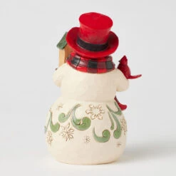 Enesco Jim Shore Heartwood Creek Snowman And Cardinal Figurine, 6.25" 7 Enesco Jim Shore Heartwood Creek Snowman And Cardinal Figurine, 6.25" -Hallmark Jim Shore Snowman With Cardinal and Birdhouse Figurine 6017025 02