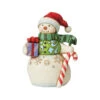 Enesco Jim Shore Snowman With Gift And Candy Cane Mini Figurine, 3.5" 1 Enesco Jim Shore Snowman With Gift And Candy Cane Mini Figurine, 3.5" -Hallmark Jim Shore Snowman With GiftCandy Cane Mini Figurine 6009009 01