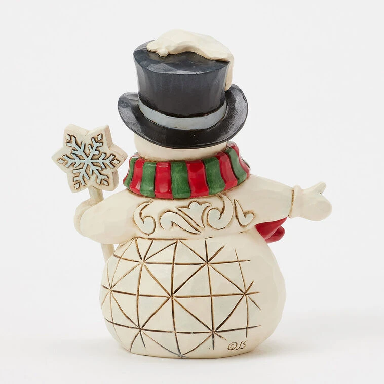 Enesco Jim Shore Heartwood Creek Snowman With Snowflake Cane Mini Figurine, 3.82" 4 Enesco Jim Shore Heartwood Creek Snowman With Snowflake Cane Mini Figurine, 3.82" - Image 2