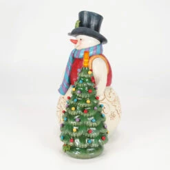 Enesco Jim Shore Heartwood Creek Snowman With Vintage Light-Up Tree Figurine, 8.5" 8 Enesco Jim Shore Heartwood Creek Snowman With Vintage Light-Up Tree Figurine, 8.5" -Hallmark Jim Shore Snowman and Vintage Tree With Light Figurine 6017016 03