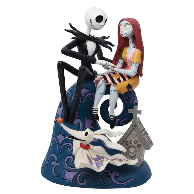 Enesco Jim Shore The Nightmare Before Christmas Jack And Sally On Hill Figurine, 8" 3 Enesco Jim Shore The Nightmare Before Christmas Jack And Sally On Hill Figurine, 8"