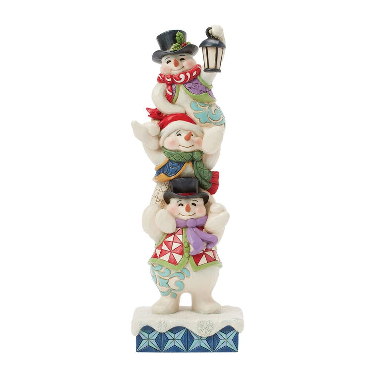 Enesco Jim Shore Heartwood Creek Stacked Snowmen Figurine, 11.5: 3 Enesco Jim Shore Heartwood Creek Stacked Snowmen Figurine, 11.5: