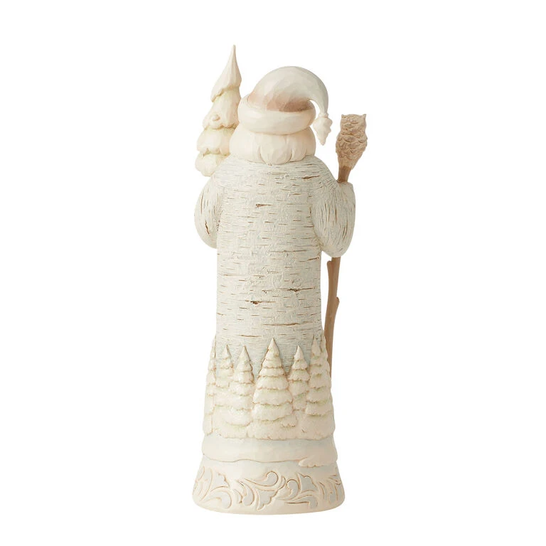 Enesco Jim Shore White Woodland Birch Bark Santa Figurine, 7.75" 4 Enesco Jim Shore White Woodland Birch Bark Santa Figurine, 7.75" - Image 2