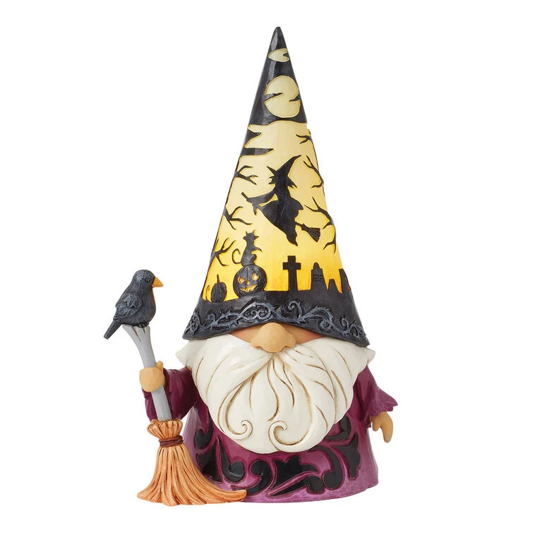 Enesco Jim Shore Wizard Gnome Halloween Light-Up Figurine, 7.87" H 4 Enesco Jim Shore Wizard Gnome Halloween Light-Up Figurine, 7.87" H - Image 2