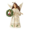 Enesco Jim Shore Woodland Angel With Wreath And Cardinal Figurine, 5.31" -Hallmark Jim Shore Woodland Angel With Cardinal Wreath Figurine 6017174 01