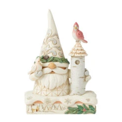Enesco Jim Shore Woodland Gnome With Birdhouse And Birds Figurine, 6.22"