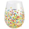 Enesco Lolita Confetti Handpainted Stemless Wine Glass, 20 Oz. 2 Enesco Lolita Confetti Handpainted Stemless Wine Glass, 20 Oz. -Hallmark Lolita Confetti Handpainted Stemless Wine Glass 6008464 01