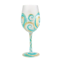 Enesco Lolita Ridin' The Waves Handpainted Wine Glass, 15 Oz.