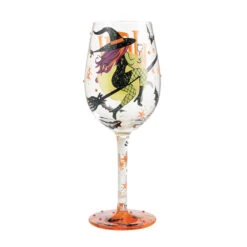 Hallmark 17 Hallmark -Hallmark Lolita Witch Way to the Wine Halloween Wine Glass 6012494 02
