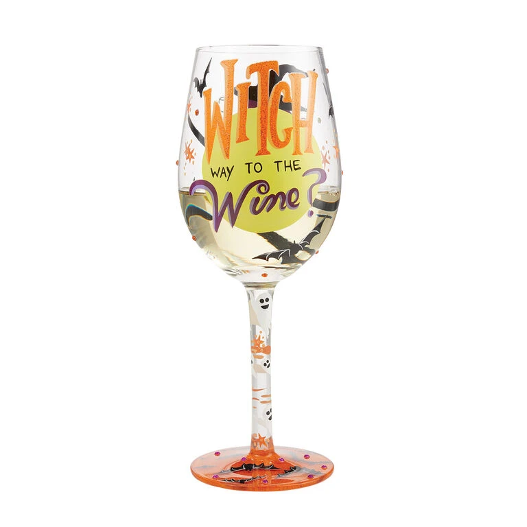 Enesco Lolita Witch Way To The Wine Glass, 15 Oz. 4 Enesco Lolita Witch Way To The Wine Glass, 15 Oz. - Image 3