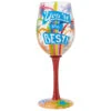 Enesco Lolita You're The Best Handpainted Wine Glass, 15 Oz. 2 Enesco Lolita You're The Best Handpainted Wine Glass, 15 Oz. -Hallmark Lolita Youre the Best Handpainted Wine Glass 6008461 01
