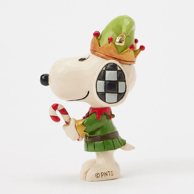 Enesco Jim Shore Peanuts Snoopy Christmas Elf Mini Figurine, 3.75" 7 Enesco Jim Shore Peanuts Snoopy Christmas Elf Mini Figurine, 3.75" - Image 5
