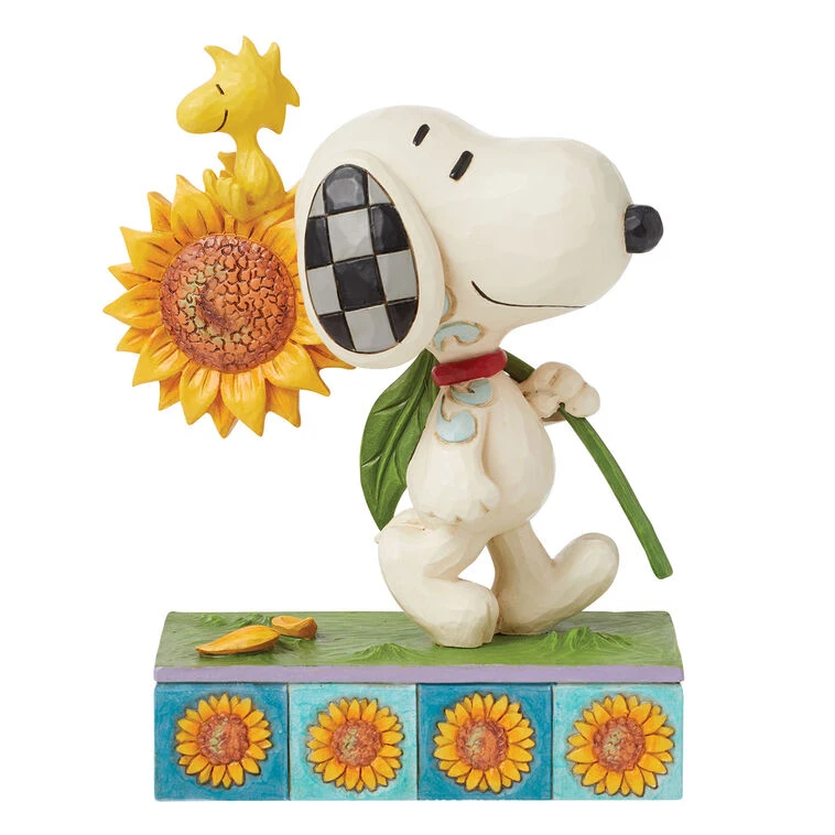 Enesco Jim Shore Peanuts Snoopy With Sunflower Figurine, 5.7" 3 Enesco Jim Shore Peanuts Snoopy With Sunflower Figurine, 5.7"