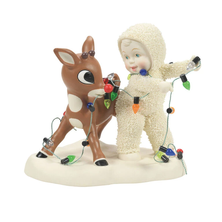 Enesco Snowbabies Light It Up Rudolph Figurine, 4.41" 3 Enesco Snowbabies Light It Up Rudolph Figurine, 4.41"