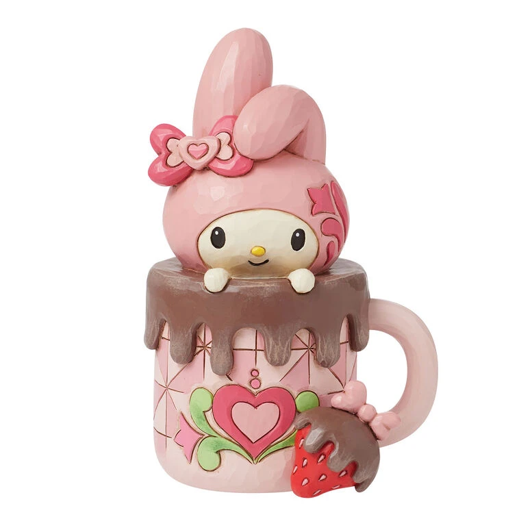 Enesco Jim Shore Sanrio My Melody Hot Cocoa Figurine, 5" 3 Enesco Jim Shore Sanrio My Melody Hot Cocoa Figurine, 5"
