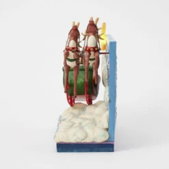 Enesco Jim Shore Heartwood Creek Santa Sleigh Musical Figurine With Light, 11.4" -Hallmark Santa Sleigh With LightUp Moon Musical Figurine 6017012 05