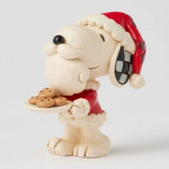 Enesco Jim Shore Peanuts Snoopy Santa With Cookie Plate Mini Figurine, 3.3" -Hallmark Santa Snoopy With Cookie Plate Mini Figurine 6017240 03