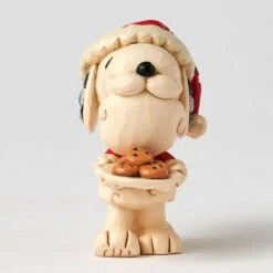 Enesco Jim Shore Peanuts Snoopy Santa With Cookie Plate Mini Figurine, 3.3" -Hallmark Santa Snoopy With Cookie Plate Mini Figurine 6017240 06