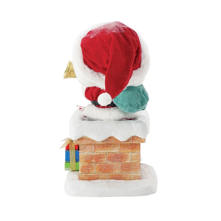 Enesco Peanuts Santa Snoopy In Chimney Figurine, 8" 4 Enesco Peanuts Santa Snoopy In Chimney Figurine, 8" - Image 2