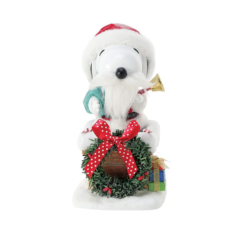 Enesco Peanuts Santa Snoopy In Chimney Figurine, 8" 7 Enesco Peanuts Santa Snoopy In Chimney Figurine, 8" - Image 5