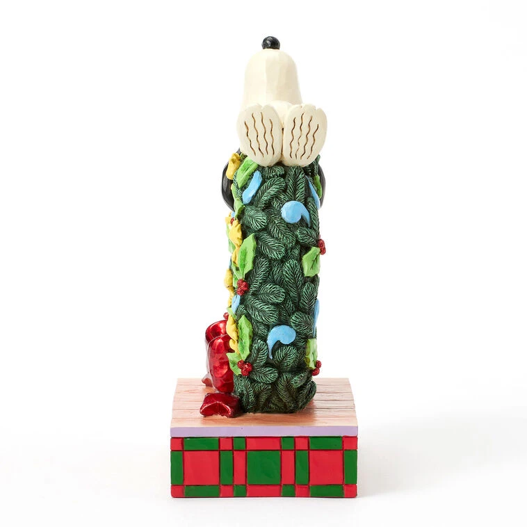 Enesco Jim Shore Peanuts Snoopy Sleeping On Light-Up Wreath Figurine, 7.13" 8 Enesco Jim Shore Peanuts Snoopy Sleeping On Light-Up Wreath Figurine, 7.13" - Image 6