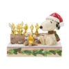Enesco Jim Shore Peanuts Snoopy And Friends Light-Up Campfire Figurine, 5" -Hallmark Snoopy and Friends Roasting Marshmallows Figurine 6017235 01