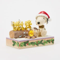 Enesco Jim Shore Peanuts Snoopy And Friends Light-Up Campfire Figurine, 5" -Hallmark Snoopy and Friends Roasting Marshmallows Figurine 6017235 04