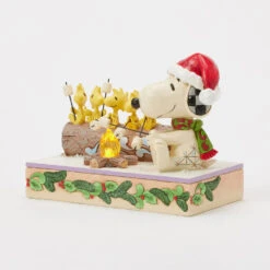 Enesco Jim Shore Peanuts Snoopy And Friends Light-Up Campfire Figurine, 5" -Hallmark Snoopy and Friends Roasting Marshmallows Figurine 6017235 05