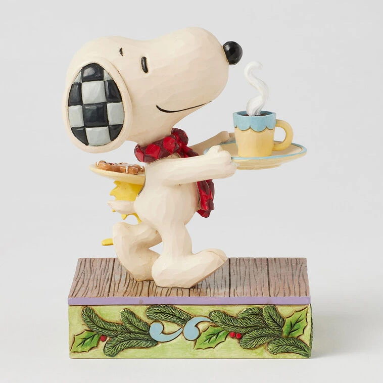 Enesco Jim Shore Peanuts Snoopy And Woodstock Cookies For Santa Figurine, 5" 4 Enesco Jim Shore Peanuts Snoopy And Woodstock Cookies For Santa Figurine, 5" - Image 2