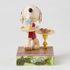 Enesco Jim Shore Peanuts Snoopy And Woodstock Cookies For Santa Figurine, 5" 11 Enesco Jim Shore Peanuts Snoopy And Woodstock Cookies For Santa Figurine, 5" -Hallmark Snoopy and Woodstock Cookies and Cocoa for Santa 6017233 05