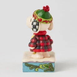 Enesco Jim Shore Peanuts Snoopy And Woodstock In Puffer Coats Figurine, 5.5" -Hallmark Snoopy and Woodstock in Plaid Puffer Coats Figurine 6017234 05