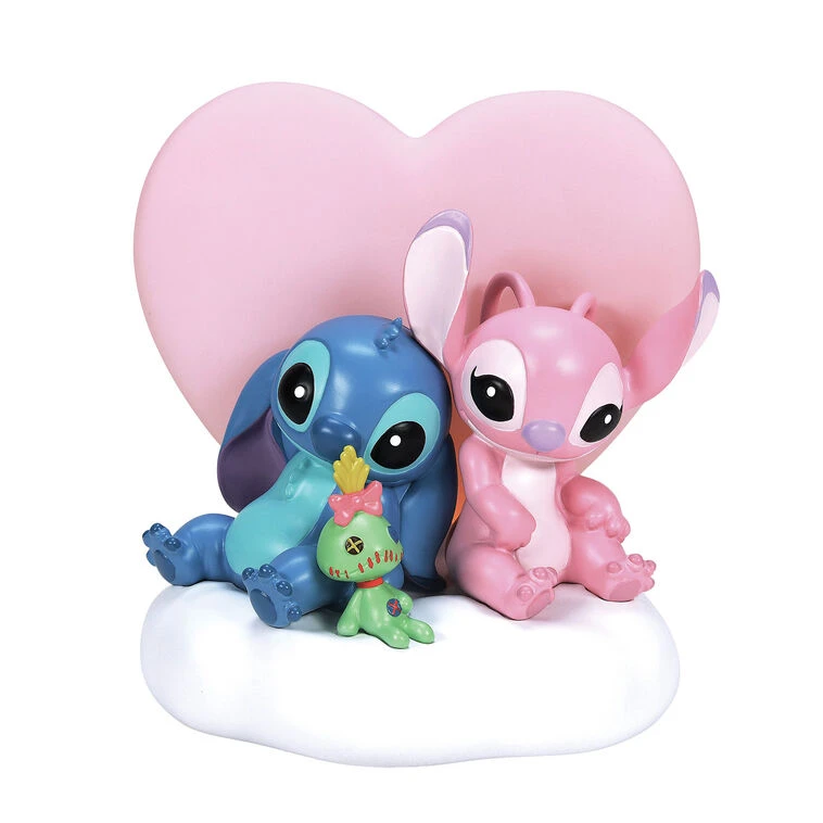 Enesco Disney Stitch And Angel Light-Up Figurine, 7" 3 Enesco Disney Stitch And Angel Light-Up Figurine, 7"