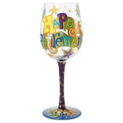Enesco Lolita® Happy Retirement Handpainted Wine Glass, 15 Oz.